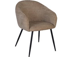 Giga Meubel Eetkamerstoel Meau - Metaal - Taupe - Set van 2