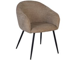 Giga Meubel Eetkamerstoel Meau - Metaal - Taupe - Set van 2