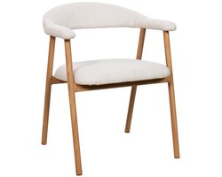 Giga Meubel Eetkamerstoel Mila - Beige/Naturel - Zithoogte 48cm - Set van 2