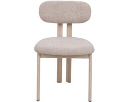 Giga Meubel Eetkamerstoel Noor - Beige/Travertin - Set van 2