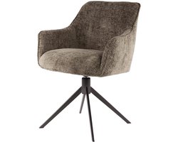Giga Meubel Eetkamerstoel Pull - Taupe - Draaibaar