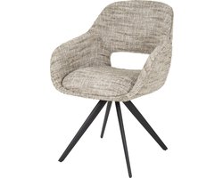 Giga Meubel Eetkamerstoel Spring Eagle - Zand - Draaibaar - Set van 2