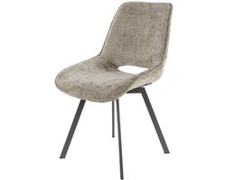 Giga Meubel Eetkamerstoel Swivel Rich - Champagne Stof - Set van 4