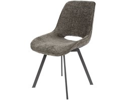 Giga Meubel Eetkamerstoel Swivel Rich - Taupe Stof - Set van 4