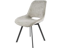 Giga Meubel Eetkamerstoel Swivel Rich - Zand Stof - Set van 4