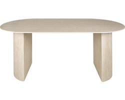 Giga Meubel Eettafel Arch Ovaal - Travertinlook Beige - 180cm