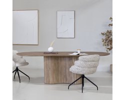Giga Meubel Eettafel Ava - Naturel Mangohout - 300x100x77cm