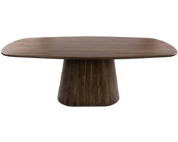 Giga Meubel Eettafel Central - Deens Ovaal Bruin Hout - 180x90x77cm