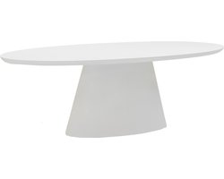 Giga Meubel Eettafel Cleo - Ovaal 200cm - Wit Eco Composiet