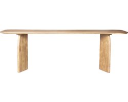 Giga Meubel Eettafel Dalarna - Deens Ovaal Naturel Hout - 240x100x76cm