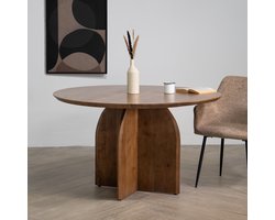Giga Meubel Eettafel Danae - Rond - Acaciahout - 130cm