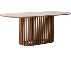Giga Meubel Eettafel Ferran - Ovaal - Mangohout - Naturel - 200cm