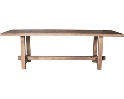 Giga Meubel Eettafel Frans - Rechthoek Donkerbruin Hout - 240x100x76cm