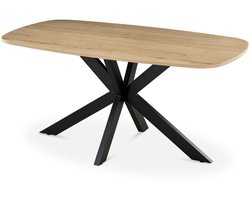 Giga Meubel Eettafel Jaimy - Deens Ovaal Naturel Hout - 160x90x76cm