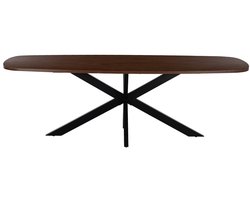 Giga Meubel Eettafel Jaimy - Walnoot - Deens Ovaal - 240 x 100 x 76 cm