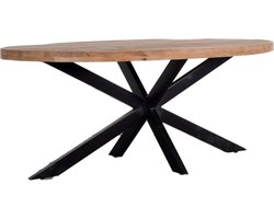 Giga Meubel Eettafel Mansour - Naturel Hout - 200x100x76cm