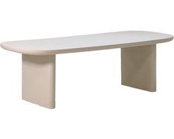 Giga Meubel Eettafel Maya - Deens Ovaal - Beige Betonlook - 300x100x75cm