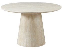Giga Meubel Eettafel Mira Travertinlook - Rond - 120 cm - Sintered Stone