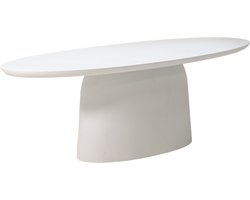 Giga Meubel Eettafel Myrna - Ovaal - Wit Eco Composiet - 300cm