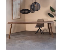 Giga Meubel Eettafel Oslo - Donkerbruin Hout - 240x90x76cm