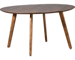 Giga Meubel Eettafel Oslo - Naturel Mangohout - 130x130x76cm