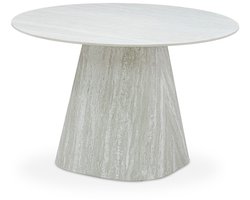 Giga Meubel Eettafel Puck - Rond Grijs Hout/Keramisch - 120x120x75cm