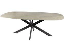 Giga Meubel Eettafel Romano - Travertin Keramiek - 215x105x77cm