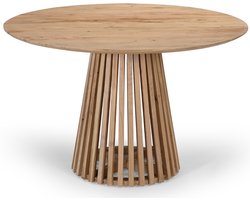 Giga Meubel Eettafel Seppe - Rond - Acaciahout - 120cm