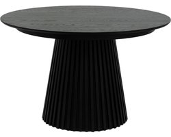 Giga Meubel Eettafel Svendborg - Uitschuifbaar Ø120-220cm - Zwart
