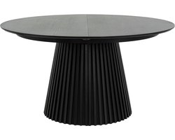 Giga Meubel Eettafel Svendborg - Uitschuifbaar Ø140-240cm - Zwart