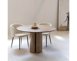 Giga Meubel Eettafel Tijn - Rond - Acaciahout - 120cm