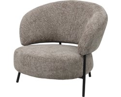 Giga Meubel Fauteuil Jennie - Stof/Metaal - Taupe