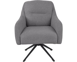 Giga Meubel Fauteuil Matthias - Stof/Metaal - Taupe
