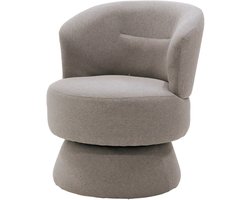 Giga Meubel Fauteuil Moïse - Stof/Metaal - Taupe