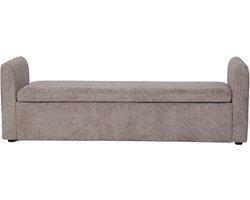 Giga Meubel Halbankje Calvin - Taupe Stof - 151x45x50cm