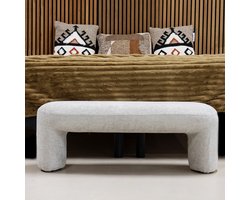 Giga Meubel Halbankje Raven - Stof Beige - 110x45x40cm