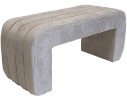Giga Meubel Halbankje Sera - Stof/Hout - Beige - 99x38x46cm