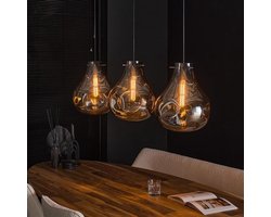 Giga Meubel Hanglamp Dent Artic - Zwart Glas - 150x115x28cm