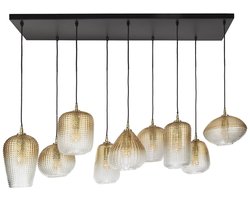 Giga Meubel Hanglamp Dot Pattern - Amber - 9-Lichts - 120x40x150cm