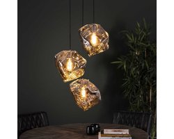 Giga Meubel Hanglamp Rock - Chrome - 3-Lichts - 50x50x150cm
