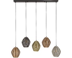 Giga Meubel Hanglamp Web Mix - Metaal - 5-Lichts - 118x26x150cm