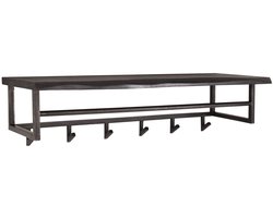 Giga Meubel Kapstok Yucon - Zwart Metaal - 6 Haken - 100x30x27cm