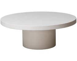 Giga Meubel Loungetafel Rond Eden - Beige Eco Composiet - Ø65cm