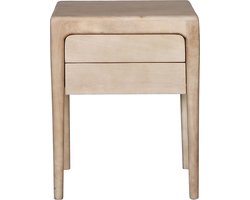 Giga Meubel Nachtkastje Berend - Naturel - Mangohout - 46x38x60cm