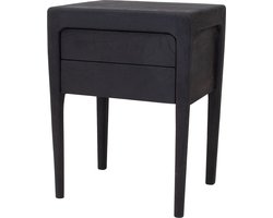 Giga Meubel Nachtkastje Berend - Zwart - Mangohout - 46x38x60cm