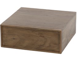 Giga Meubel Nachtkastje Frame - Bruin Acaciahout - 35x35x14cm