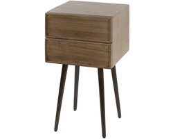 Giga Meubel Nachtkastje Frame - Bruin Acaciahout - 35x35x61cm