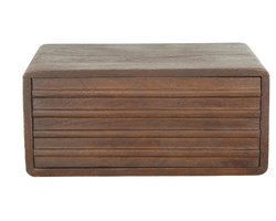 Giga Meubel Nachtkastje Keanu - Zwevend Donkerbruin Hout - 45x30x20cm