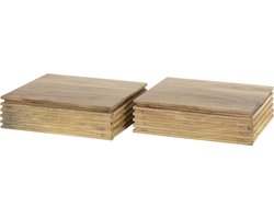 Giga Meubel Nachtkastje Layer XS - Naturel - Set van 2 - 30x25x8cm