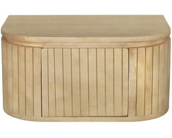 Giga Meubel Nachtkastje Merel - Zwevend Naturel Hout - 55x35x26cm
